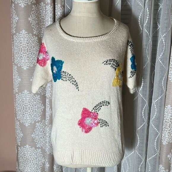 Vintage Le Chois short sleeve sweater - Picture 1 of 8